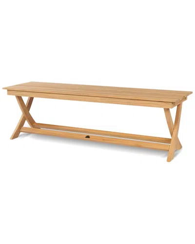 Curated Maison Jacques 3 Person Teak Outdoor Bench In Brown