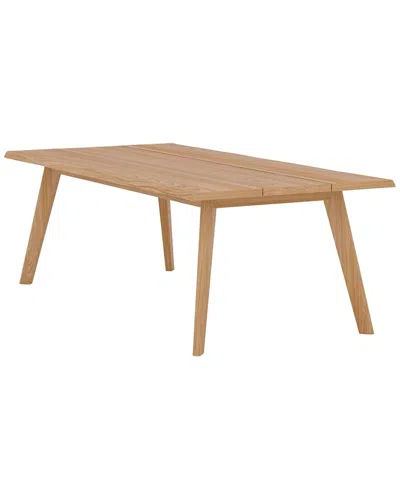 Curated Maison Lechair Rectangular 84 Inch Wide Teak Plank Outdoor Dining Table In Brown