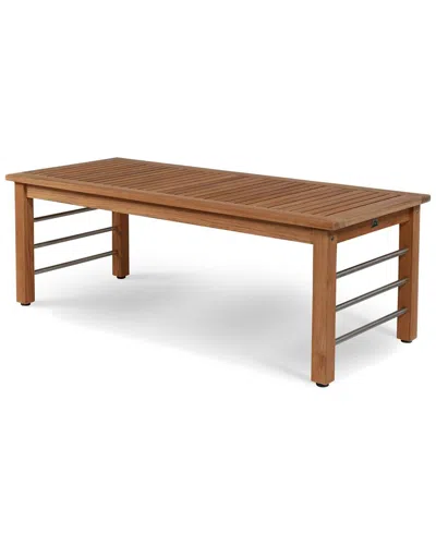 CURATED MAISON LEON RECTANGULAR TEAK OUTDOOR COFFEE TABLE