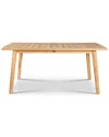 Curated Maison Riva Teak Rectangular Outdoor Dining Table In Brown