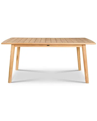 Curated Maison Riva Teak Rectangular Outdoor Dining Table In Brown