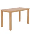 Curated Maison Yvon Rectangular Teak Outdoor Counter Height Table In Brown