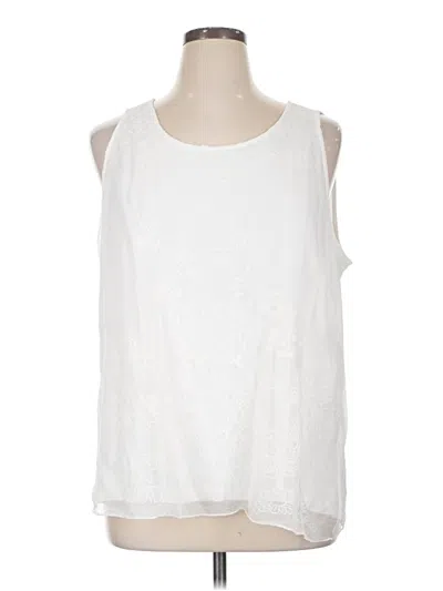 Pre-owned Curations Sleeveless Blouse In White
