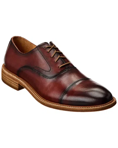 Curatore Plain Toe Leather Oxford In Brown