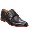 Curatore Double Monk Leather Loafer In Black