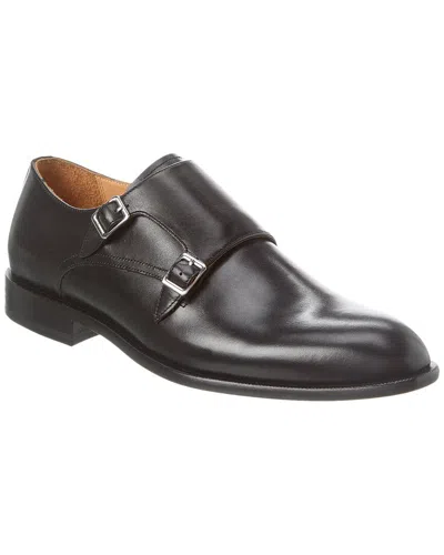 Curatore Double Monk Leather Oxford In Black