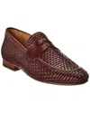 Curatore Bodeo Woven Leather Penny Loafer In Brown