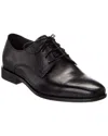 Curatore Plain Toe Leather Oxford In Black