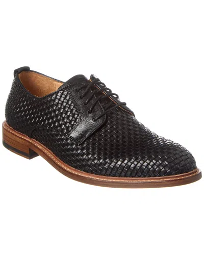 Curatore Plain Toe Leather Oxford In Black