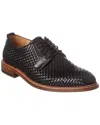Curatore Plain Toe Leather Oxford In Black