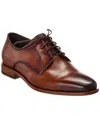 Curatore Plain Toe Leather Oxford In Brown