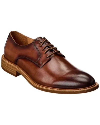 Curatore Plain Toe Leather Oxford In Brown
