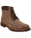 Curatore Plain Toe Suede Boot In Grey