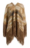 Curatoria Exclusive Viento Short Chaguar Poncho In Brown