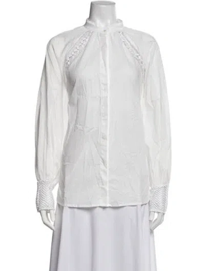 Pre-owned Curatoria Long Sleeve Blouse W/ Tags In White