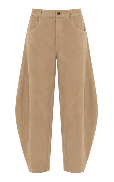 Curatoria Montura Suede Pants In Neutral