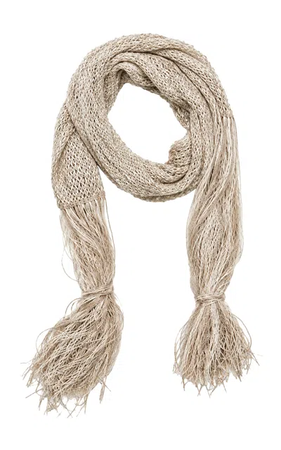 Curatoria Palma Handloom Scarf In Neutral