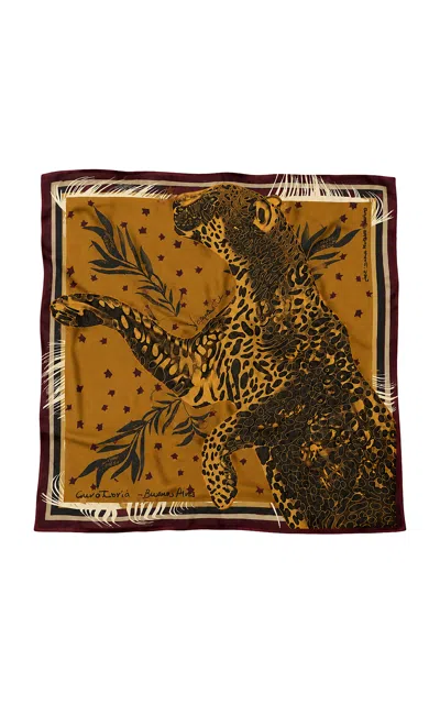 Curatoria Yaguarete Chiffon Foulard In Gold