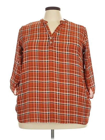 Pre-owned Cure 3/4 Sleeve Blouse In Orange