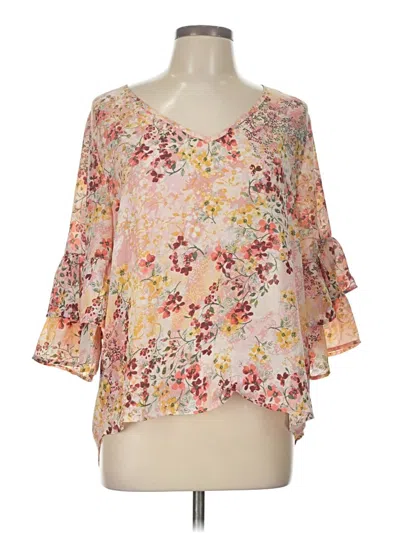Pre-owned Cure 3/4 Sleeve Blouse In Pink