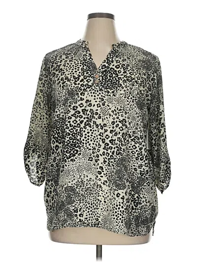 Pre-owned Cure 3/4 Sleeve Blouse In Silver