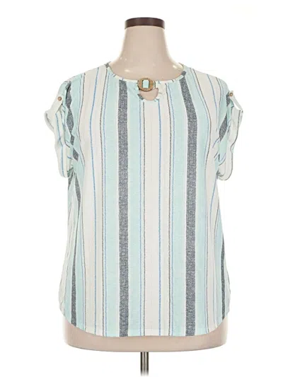 Pre-owned Cure Short Sleeve Blouse In Blue