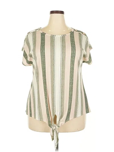 Pre-owned Cure Short Sleeve Blouse In Green