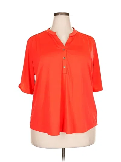 Pre-owned Cure Short Sleeve Blouse In Orange
