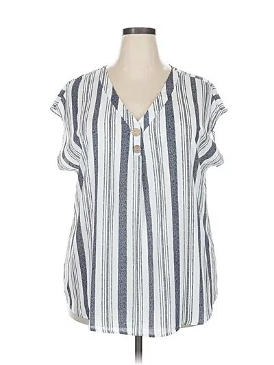 Pre-owned Cure Short Sleeve Blouse In Silver