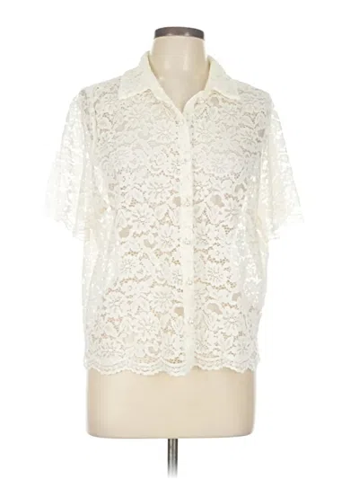 Pre-owned Cure Short Sleeve Blouse In White