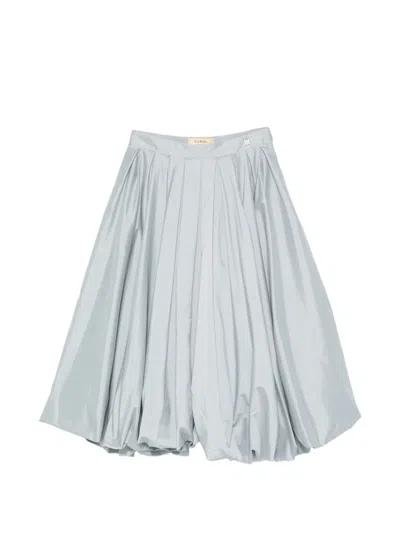 Curiel A-line Midi Skirt In Blue