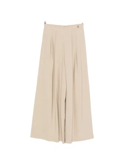 Curiel Pleated Palazzo Pants In Gray