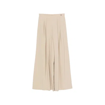 Curiel Pleated Palazzo Pants In Neutral