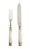 Curio Shop Set-of-twelve; Antique Mother Of Pearl Cutlery In Neutral