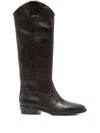 Curiosite 30mm Calf-leather Cowboy Boots In Brown
