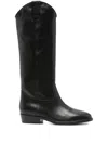 Curiosite 30mm Leather Knee-high Boots In Black