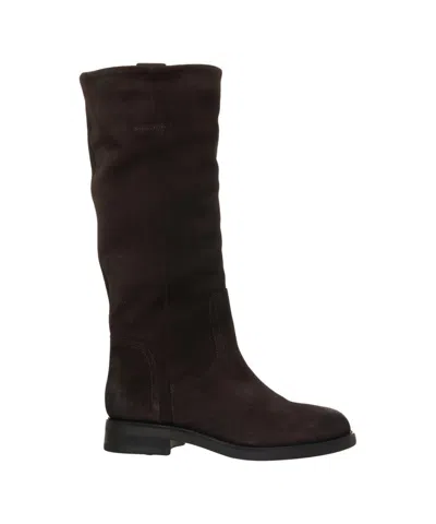 Curiosite Ankle Boots In Luxurious Suede In Brown