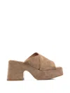 Curiosite Crossover-strap Platform Sandals In Multi