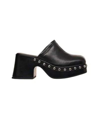 Curiosite Leather Sandals With Studs In Black