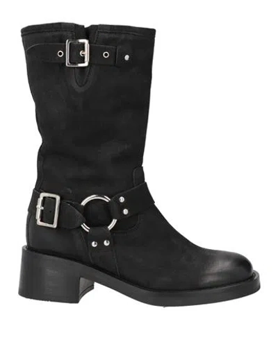 Curiosite Curiosité Woman Ankle Boots Black Size 6 Leather
