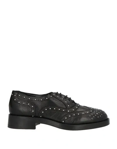 Curiosite Curiosité Woman Lace-up Shoes Black Size 7 Calfskin