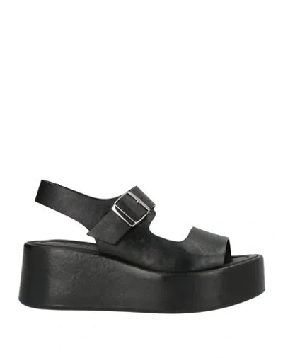 Curiosite Curiosité Woman Sandals Black Size 9 Leather