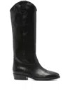 Curiosite 30mm Leather Knee-high Boots In Brown