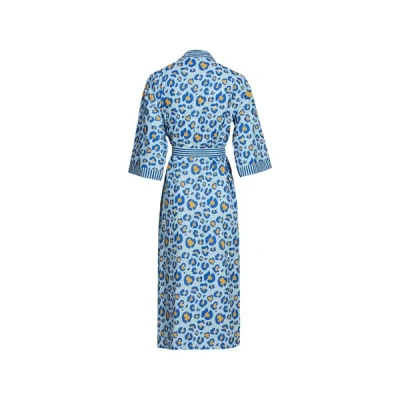 Curiosity Lab Kimono Mandu En Coton In Blue