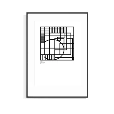 Curiosity Snug Black Numerology Series – Abstract Lines - Number Five - Limited Edition Print