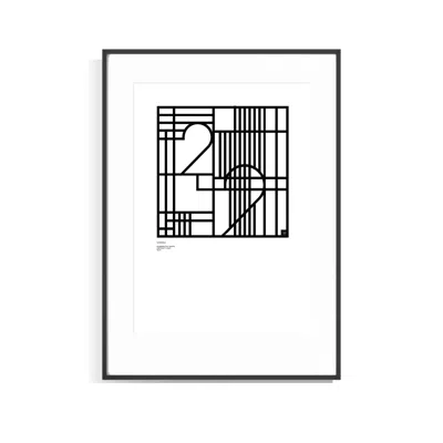 Curiosity Snug Black Numerology Series – Abstract Lines - Number Twenty-two - Limited Edition Print