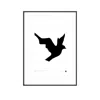 Curiosity Snug Black / White Abstract Bird Series - Dove Smiles - Black In Multi