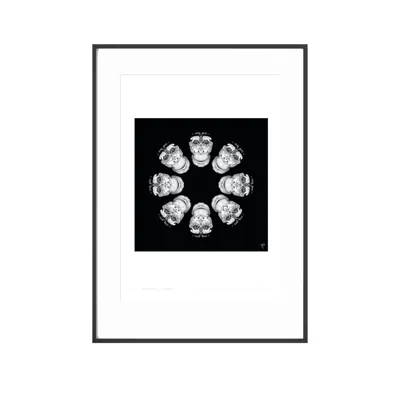 Curiosity Snug Curious Creatures Series - Chimp Daisy Print - Black In Multi