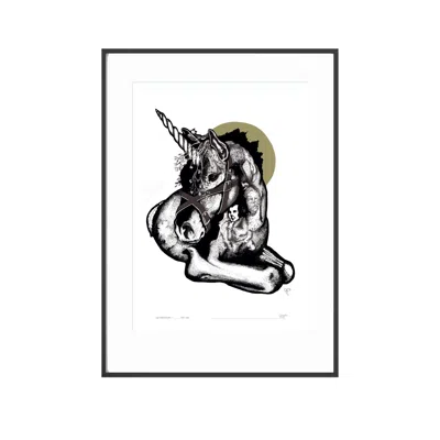 Curiosity Snug Curious Creatures Series - The Scottish Unicorn Print - Black In Multi
