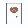 Curiosity Snug Lip Lines Series X Nyc - Brown Print In Multi
